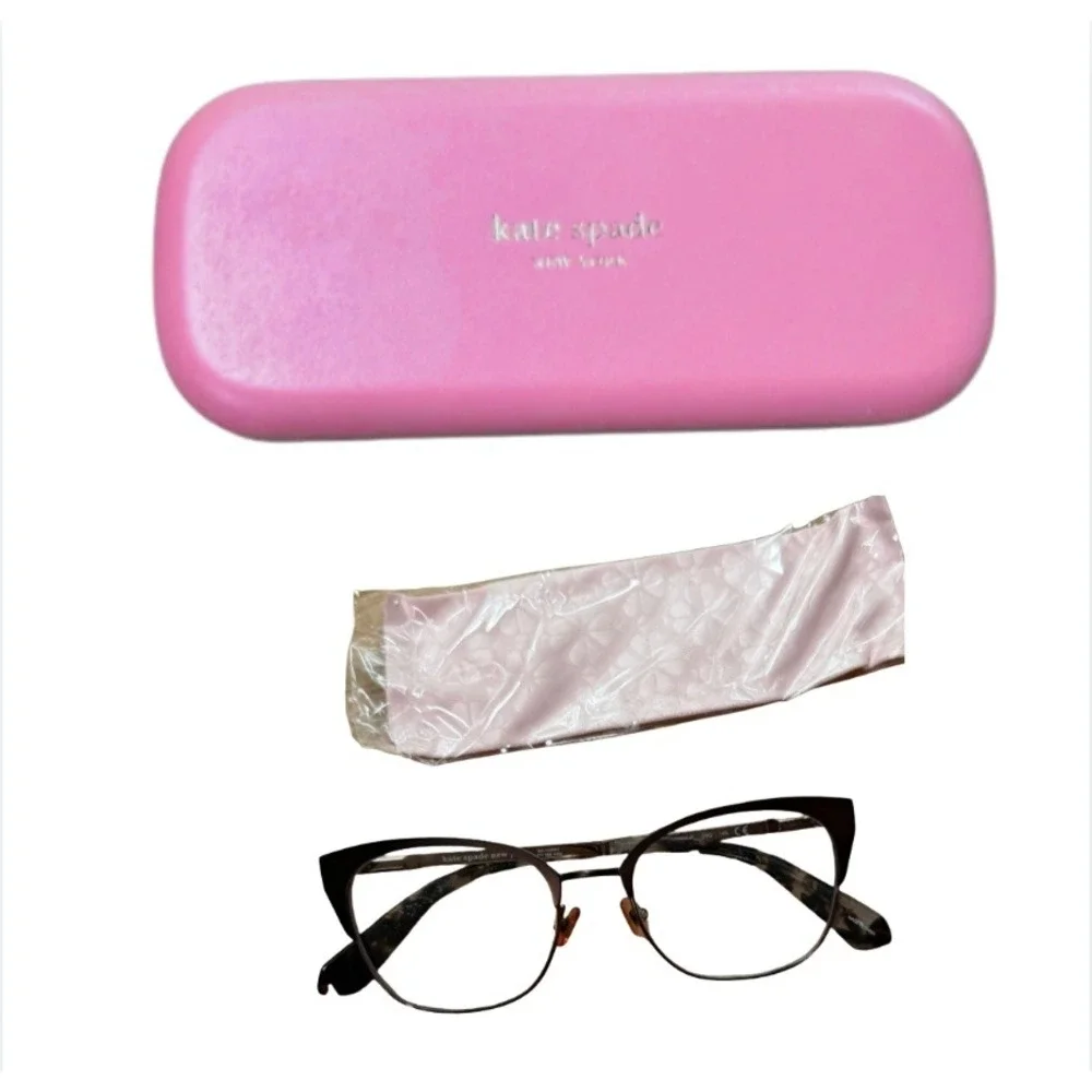 Kate Spade Kalie Eyeglass Frames Women 52-16-145 Brown Pink Green Case